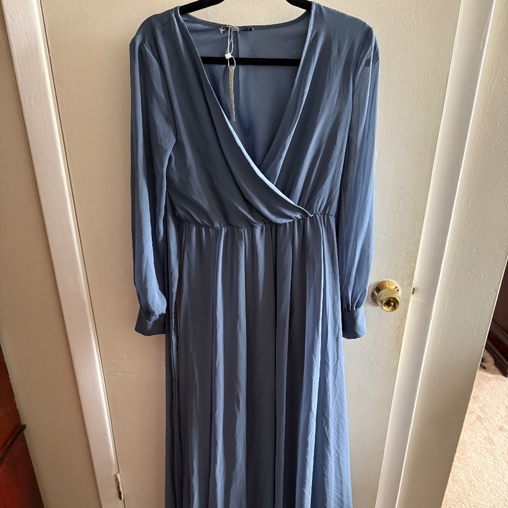NWT Lydia Slate Blue Maxi Dress